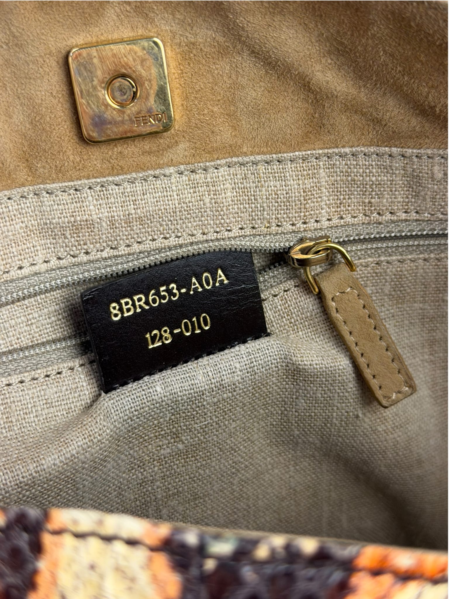 Fendi Multicolor Snakeskin Hobo Bag