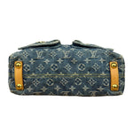 Louis Vuitton Vintage Denim Leather Trim Monogram Baggy Shoulder Bag MM