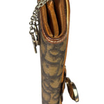 Christian Dior Brown Trotter Romantique Heart Long Wallet On Chain