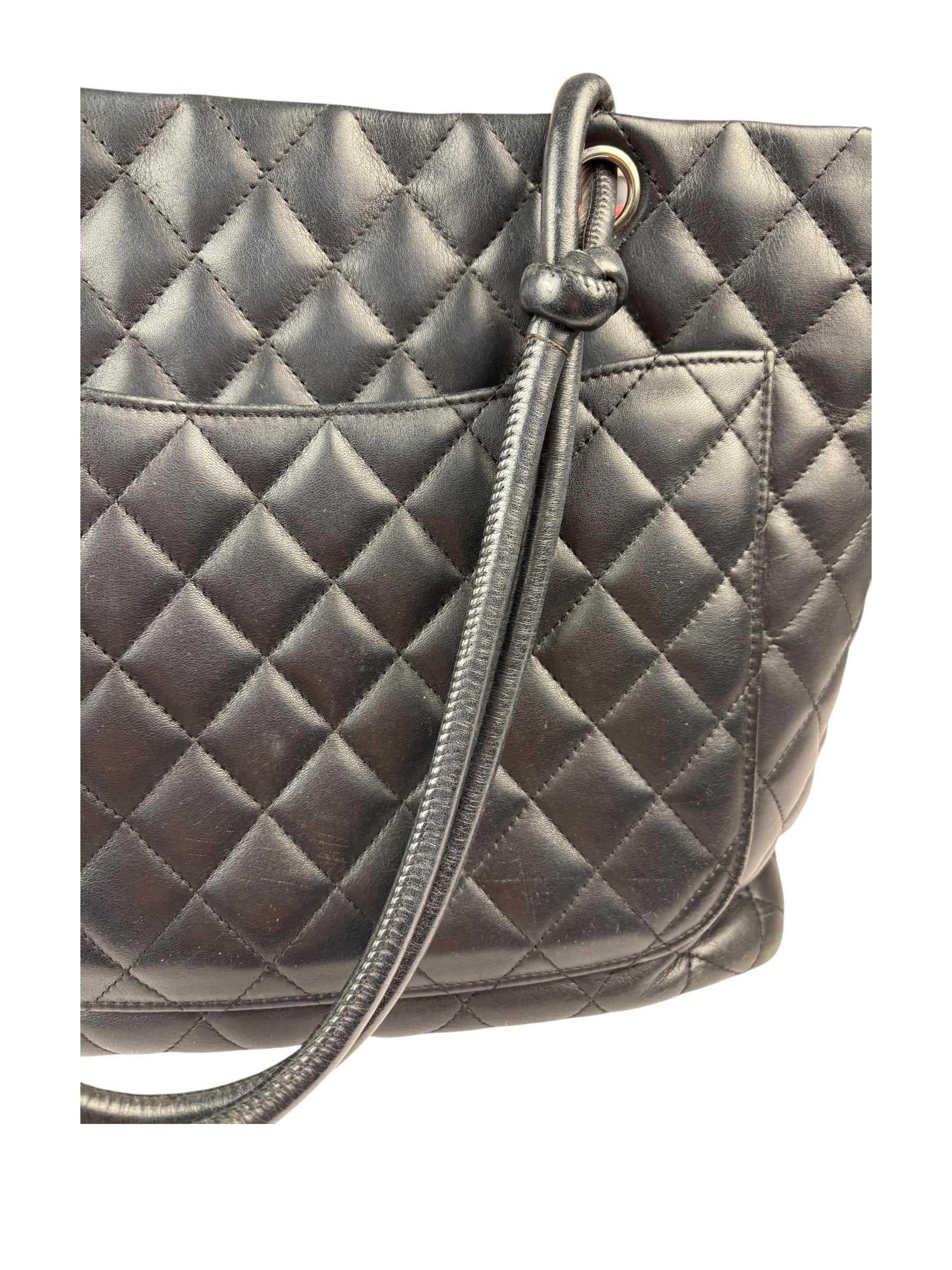 Chanel Black Quilted Calfskin Cambon Ligne Tote 2003
