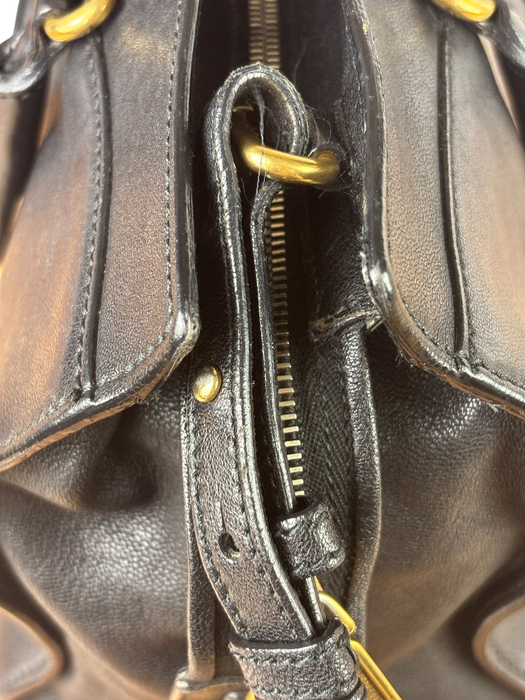 YSL Black Leather Cabas Chyc 2Way