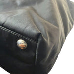 Prada Black Tessuto Nylon Leather Trim Tote Bag
