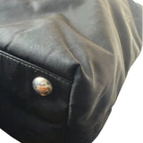 Prada Black Tessuto Nylon Leather Trim Tote Bag