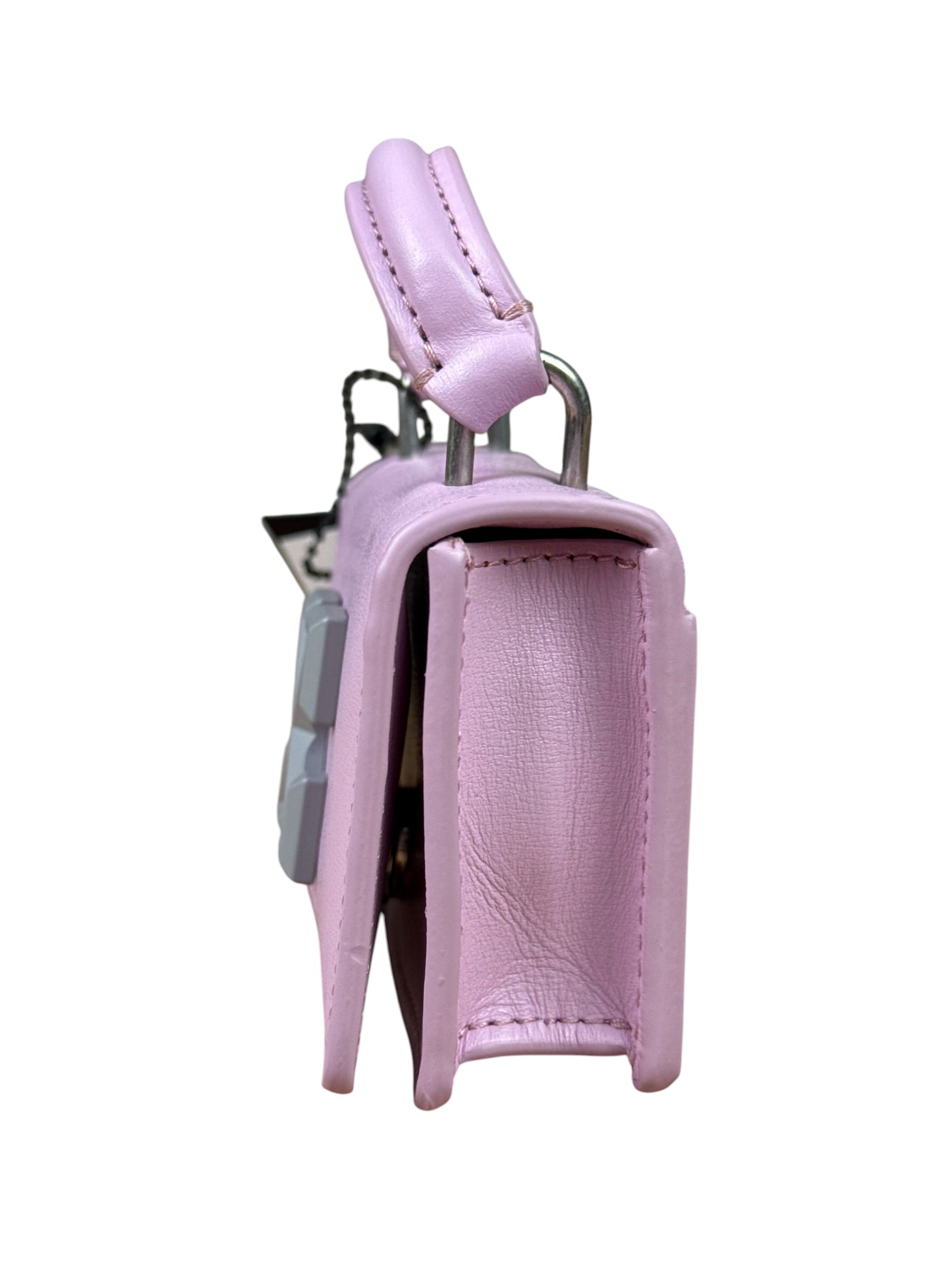 Off-White Purple Leather Micro Jitney 0.5 Two-Way Bag