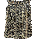 Loewe Gold/Black Multi-Layered Embroidered Ribbon Skirt