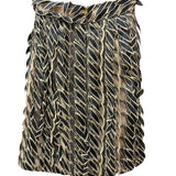 Loewe Gold/Black Multi-Layered Embroidered Ribbon Skirt