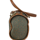 Yves Saint Laurent Vintage Brown Leather Woven Hand Bag