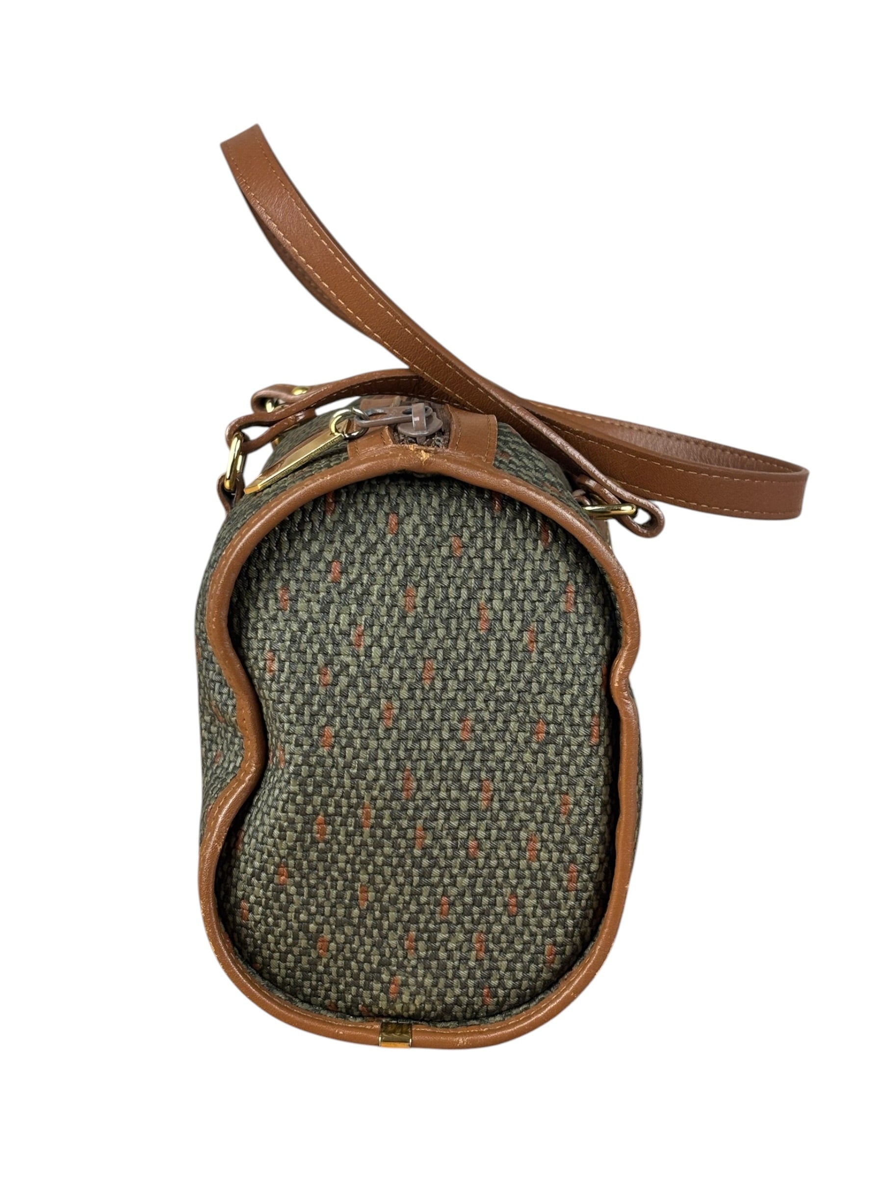 Yves Saint Laurent Vintage Brown Leather Woven Hand Bag
