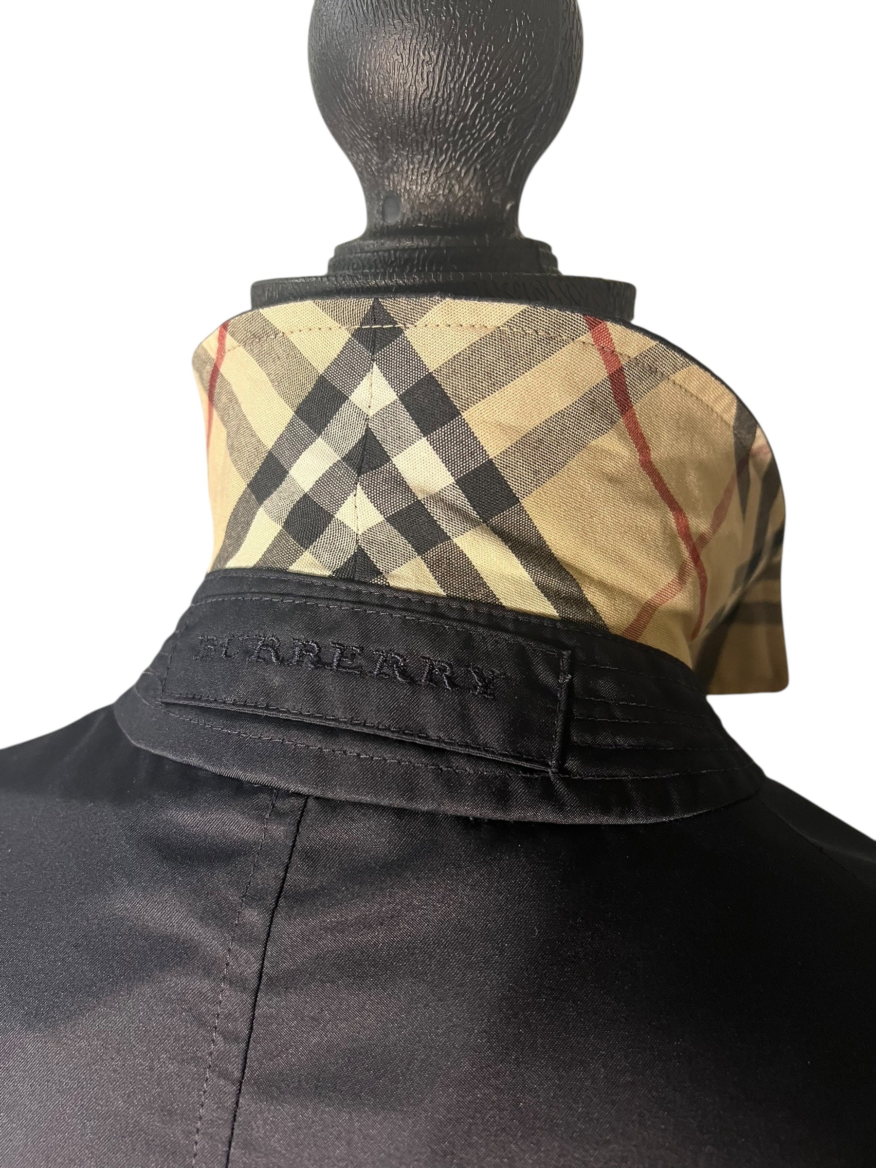 Burberry Black Button Up Coat