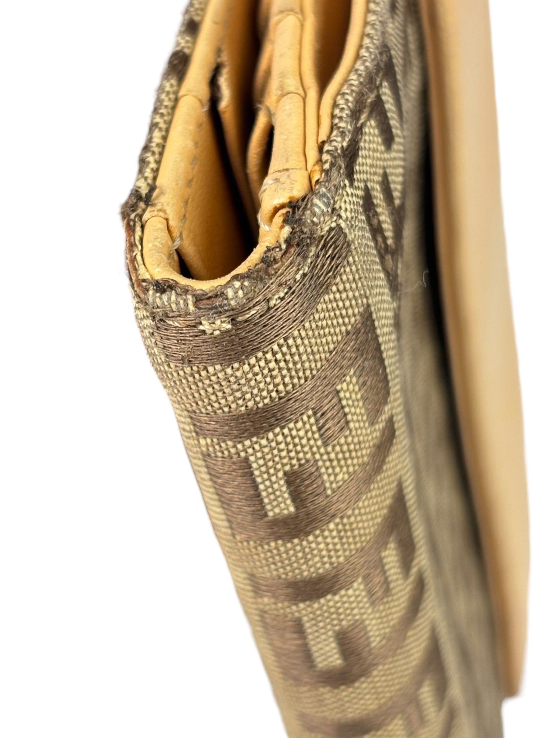Fendi Beige Zucca Bi-Fold Wallet