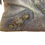 Balenciaga Vintage Distressed Purple Leather City Bag