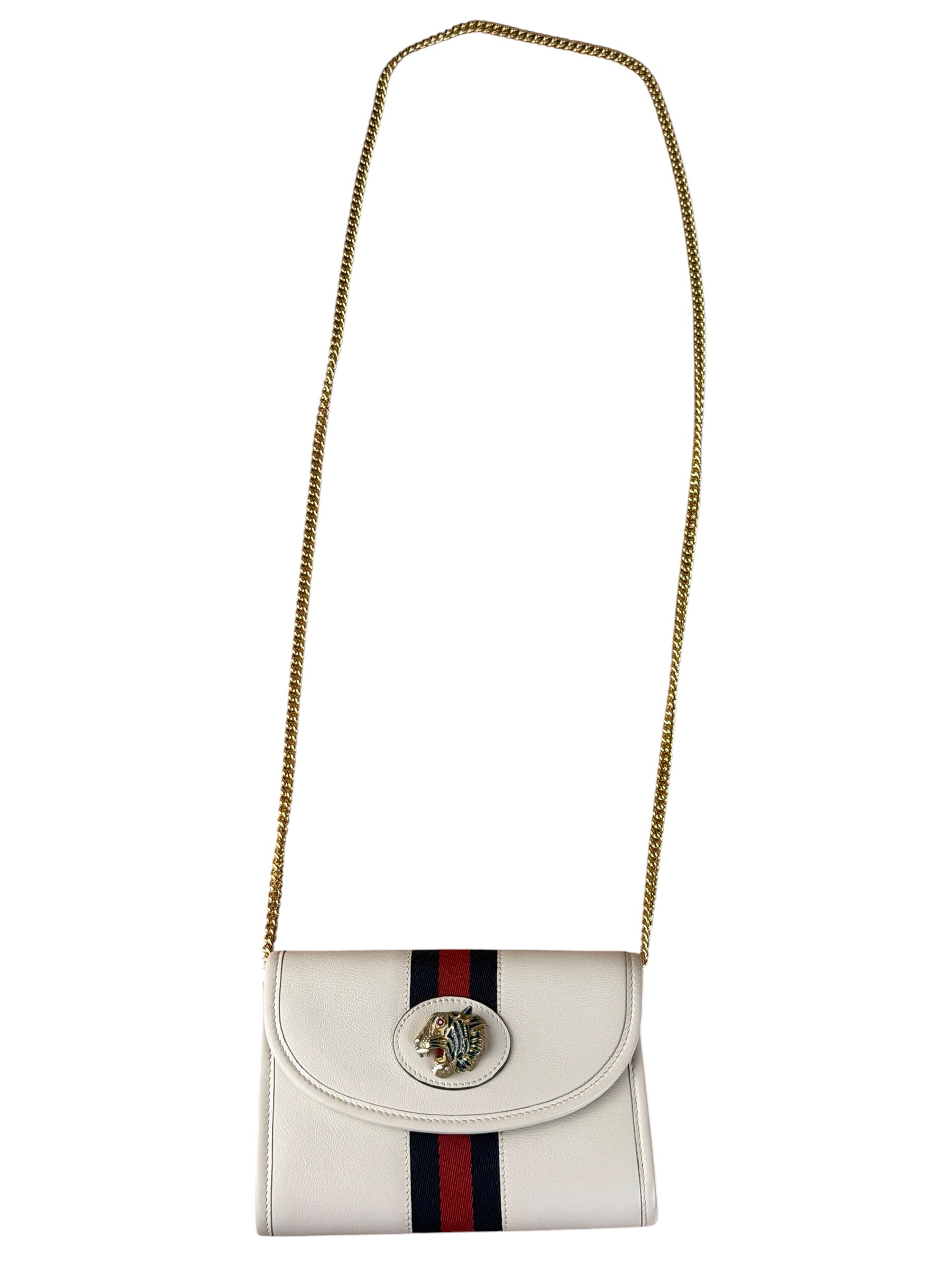 Gucci White Raja Mini Chain Shoulder Bag