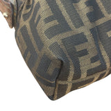 Fendi Zucca Brown Monogram Canvas FF Chef Shoulder Bag