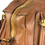 Chloe Caramel Tan Leather Paraty Medium Two-Way Bag