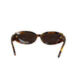 Gucci Vintage GG Havana Thick  Rounded Oval Sunglasses RX 2400/S