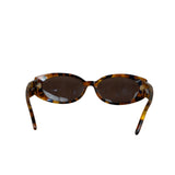 Gucci Vintage GG Havana Thick  Rounded Oval Sunglasses RX 2400/S