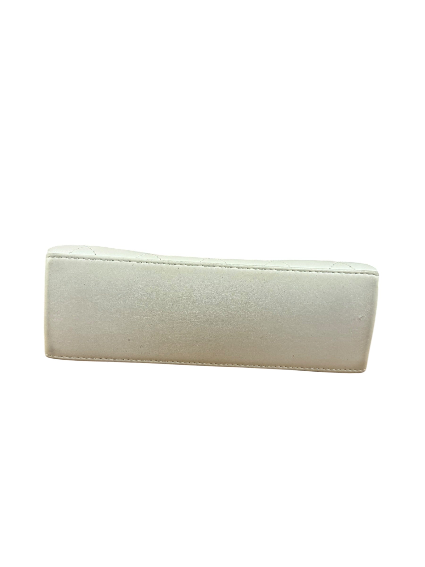 Chanel White Leather Mini Shoulder Bag 1992