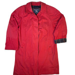 Burberry Vintage Red/Navy Check Mid Length Coat