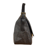 Fendi Brown Leather Zucca Mamma Baguette