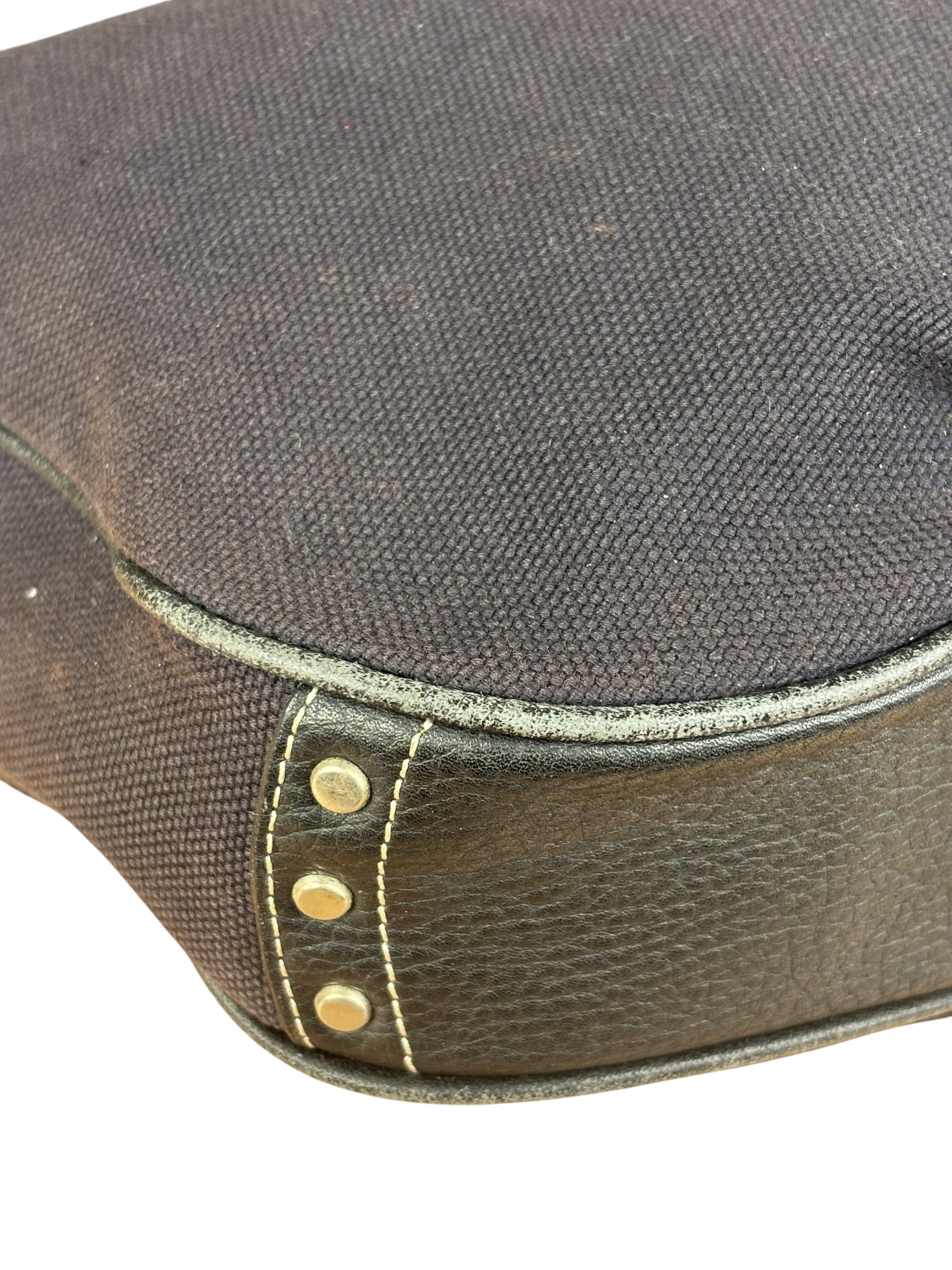 Burberry Vintage Black Canvas Crossbody Bag