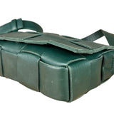 Bottega Veneta Forest Green Intrecciato Cassette Crossbody
