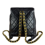 Chanel Black Quilted CC Duma Leather Backpack '97