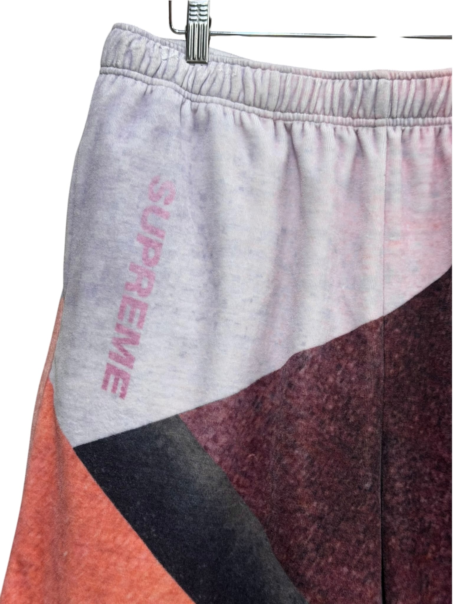 Supreme Geo Velour Shorts Pink