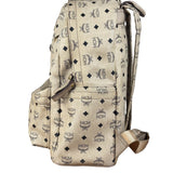 MCM Beige Leather Monogram Medium Stark Backpack