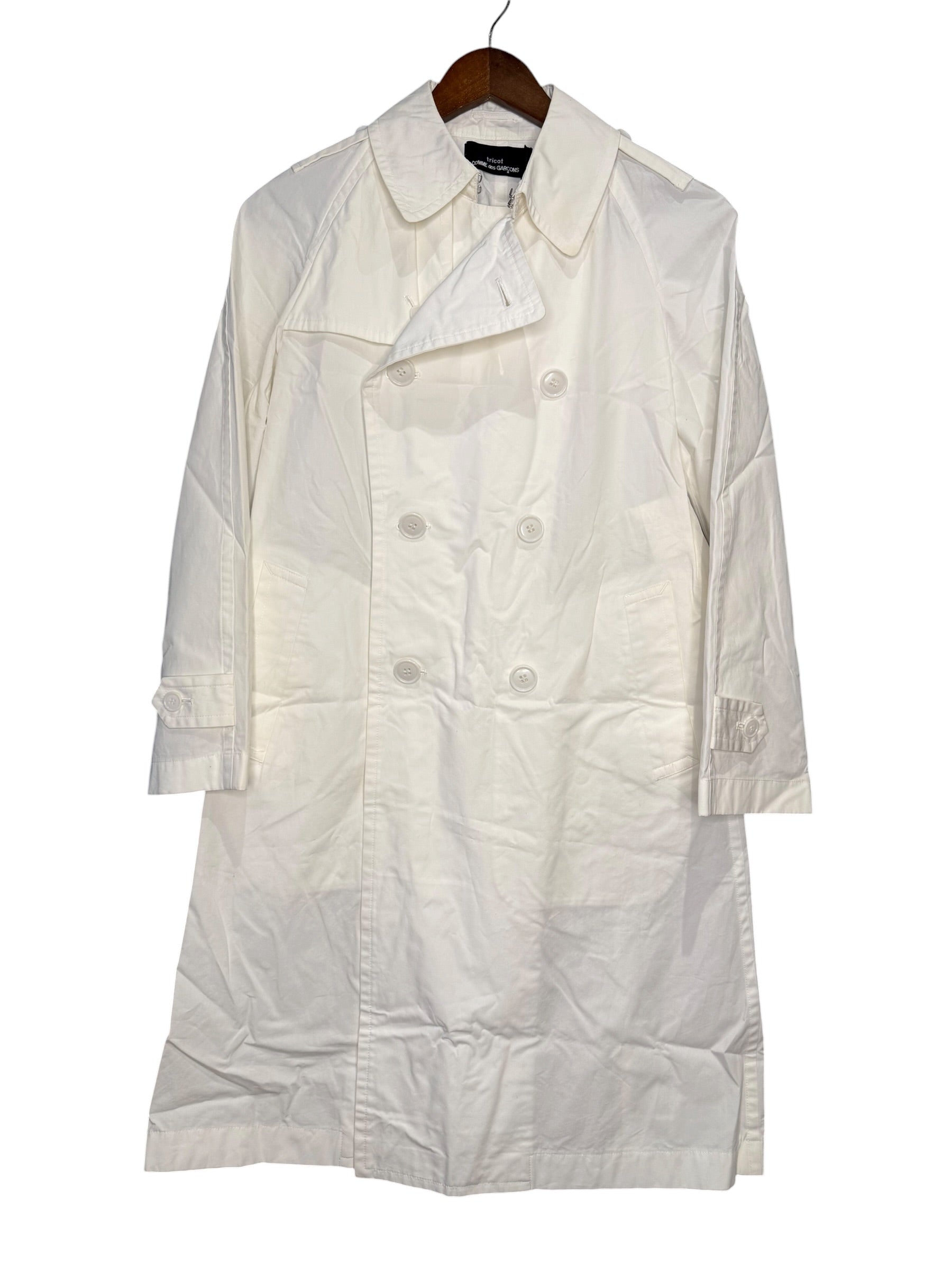 Comme des Garcons White Trench Coat