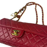 Chanel Red Quilted Leather Timeless Valentine Flap Bag 2009