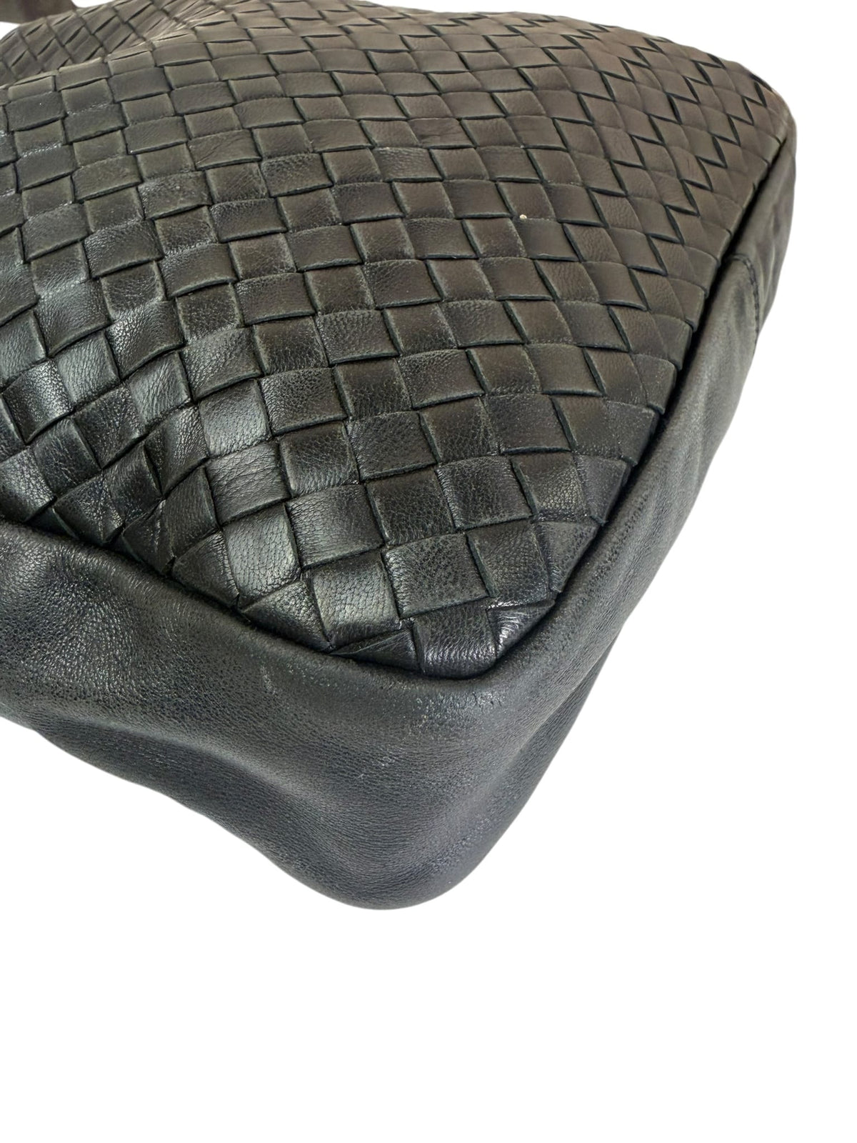 Bottega Veneta Black Intrecciato Hobo Bag