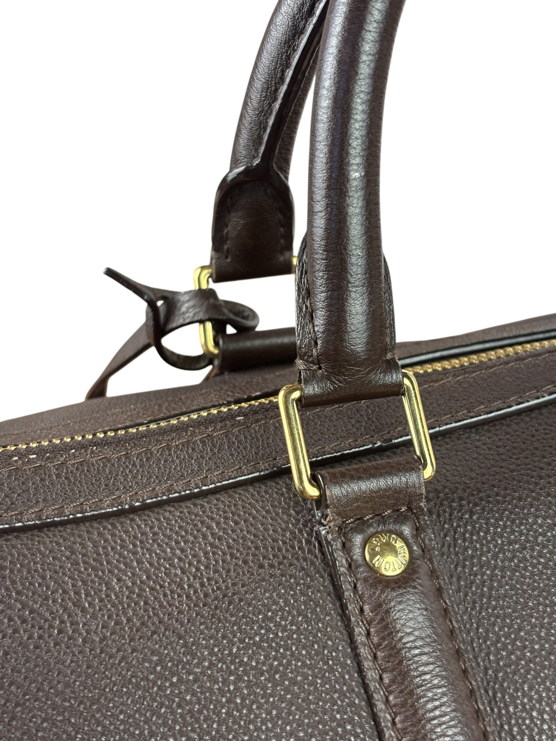 Louis Vuitton Chocolate Calfskin Sofia Coppola Duffel Bag