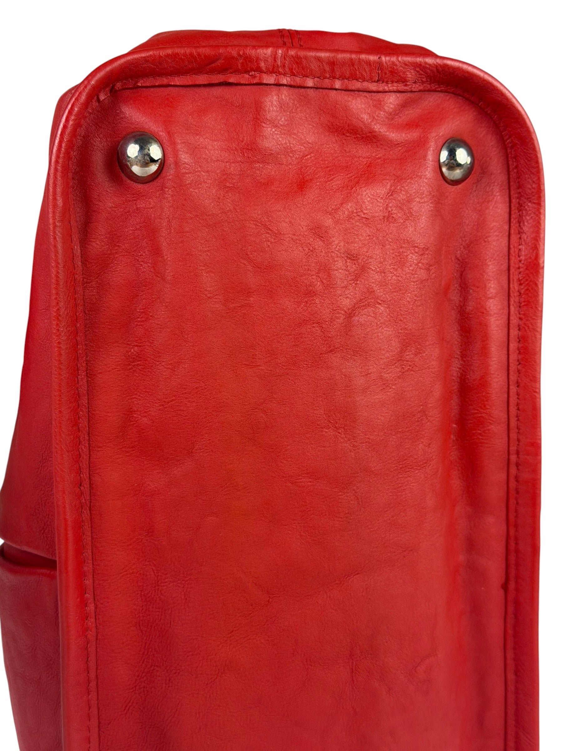 Chanel Red Quilted Leather Natural Beauty Chain Tote 2010