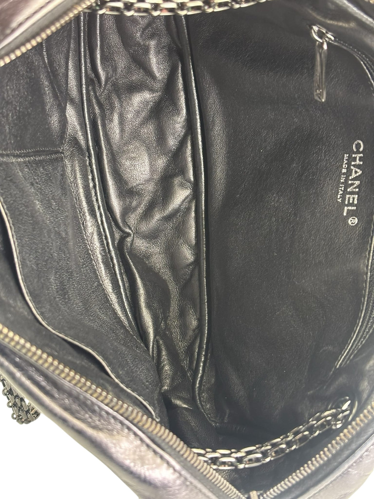 Chanel Metallic Black Quilted Calfskin Reissue Camera Case 2008