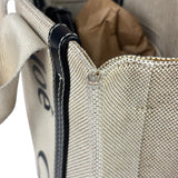 Chloe Grey/Black Leather Trim Tote