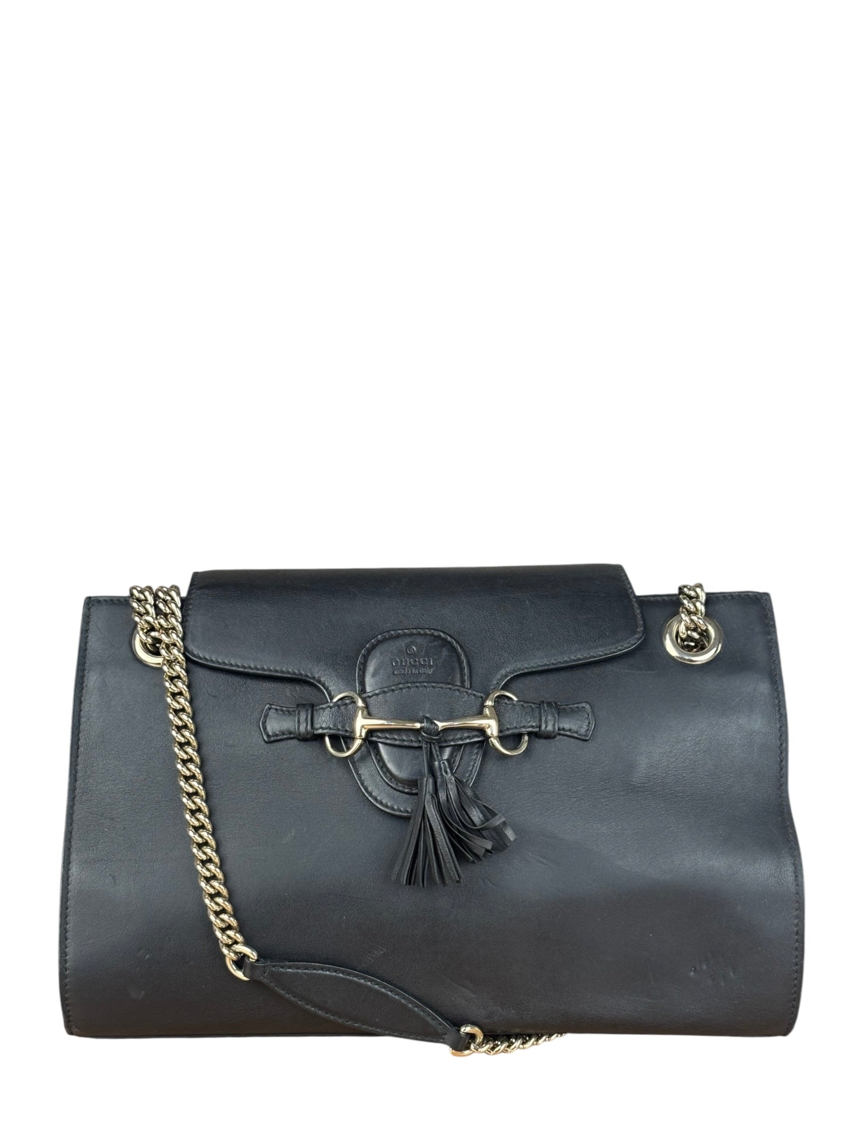 Gucci Black Emily Leather Shoulder Bag
