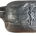 Saint Laurent Crocodile Embossed Marsupio Belt Bag