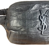 Saint Laurent Crocodile Embossed Marsupio Belt Bag