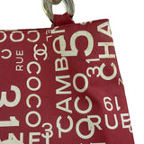 Chanel Vintage Red Canvas Rue Cambon Chain Tote 2002
