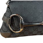 Gucci Black Tom Ford Horsebit Shoulder Bag