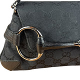 Gucci Black Tom Ford Horsebit Shoulder Bag