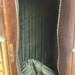 Prada Brown Leather Madras Cerniera Doctor Handbag
