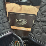 Coach Signature Quilted Coat Black