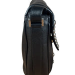 Saint Laurent Black Leather Y Studded Flap Crossbody
