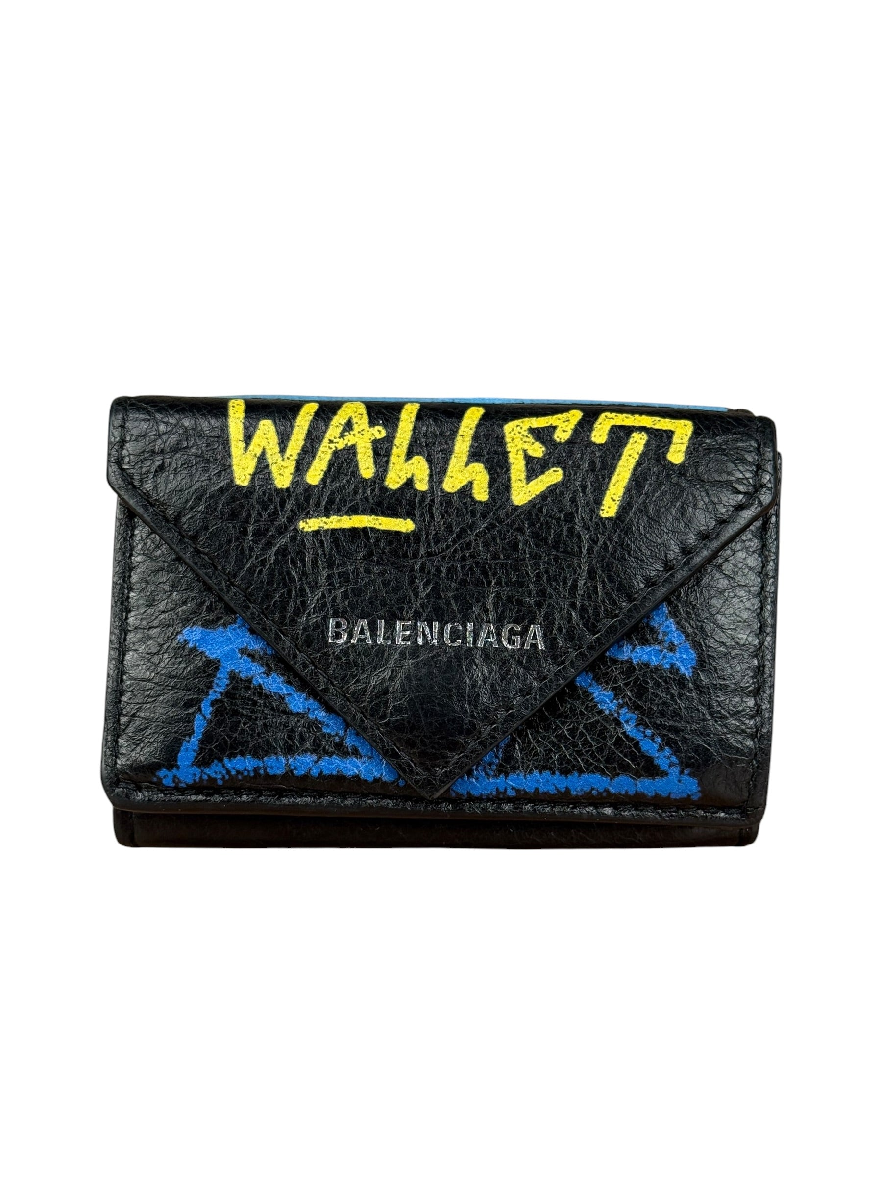 Balenciaga Grafitti Trifold Wallet