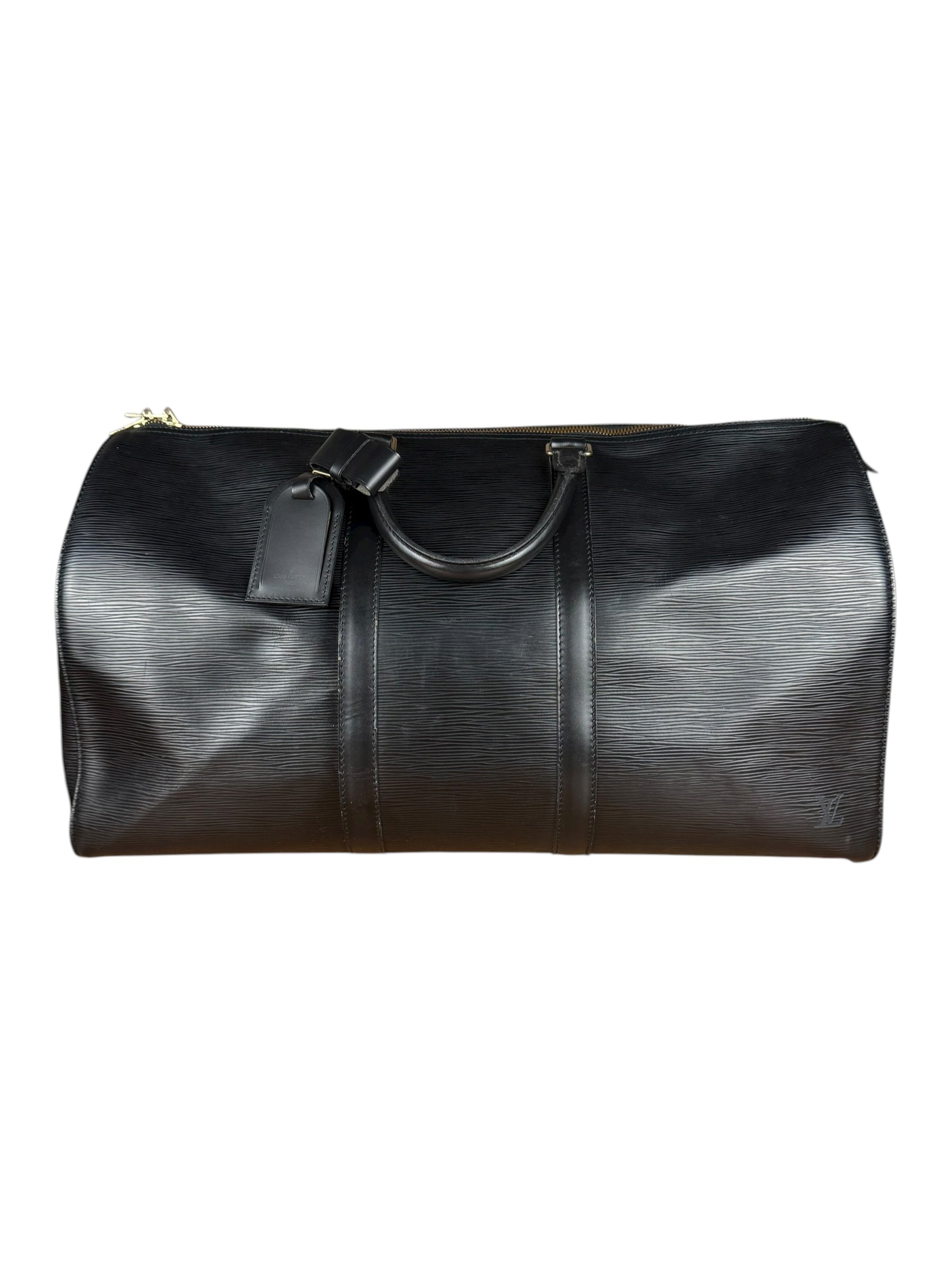 Louis Vuitton Noir Epi Leather Keepall 55