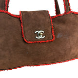 Chanel 1998 Coco Mark Brown Suede Handbag