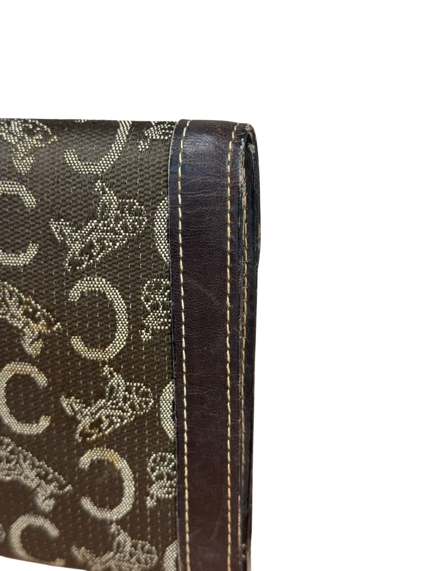 Celine Vintage Canvas Snap Trifold Wallet