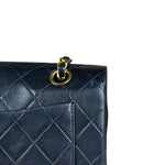 Chanel Black Quilted Single Flap Bag 1988
