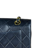 Chanel Black Quilted Single Flap Bag 1988